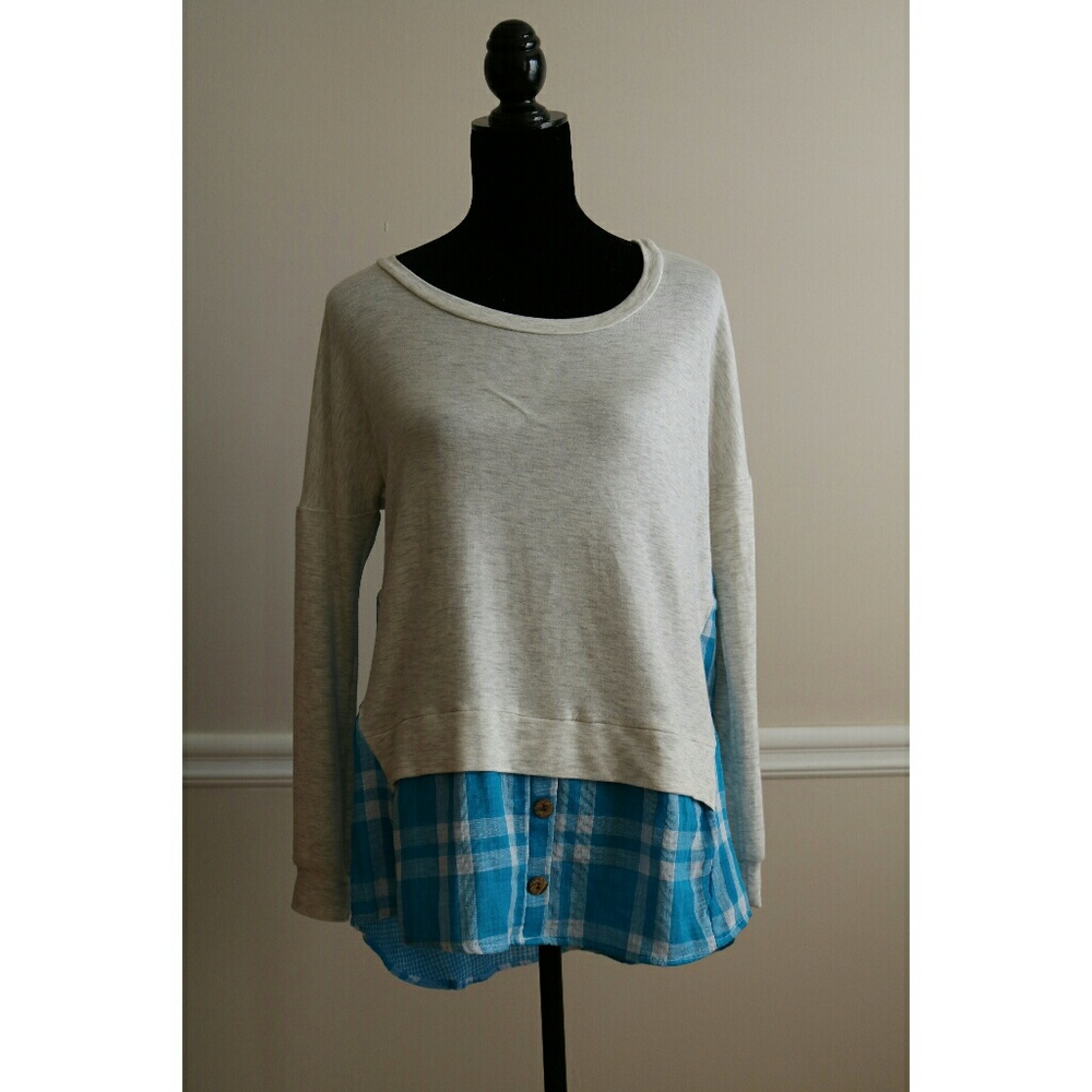 •FINAL PRICE• Two Sides Plaid Top